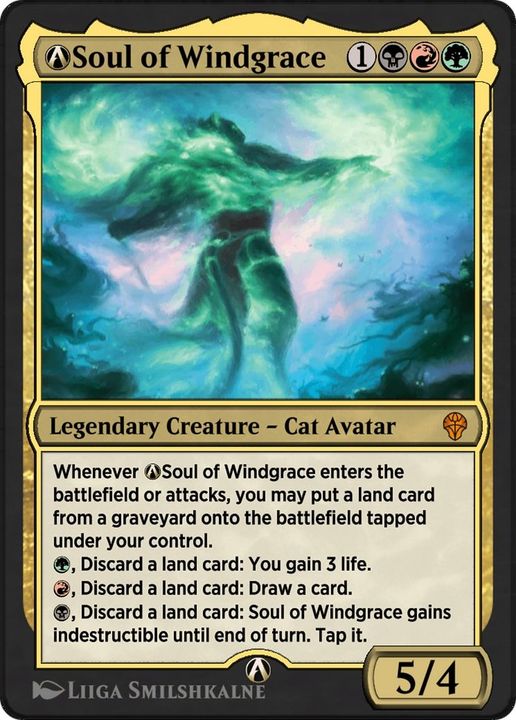 A-Soul of Windgrace in the group Magic the Gathering / Types / Colors / Multicolors / B, G, R at Proxyprinters.com (24891)