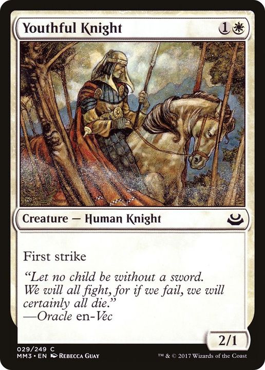 Youthful Knight in the group Magic the Gathering / Types / Creatures / Human at Proxyprinters.com (24922)