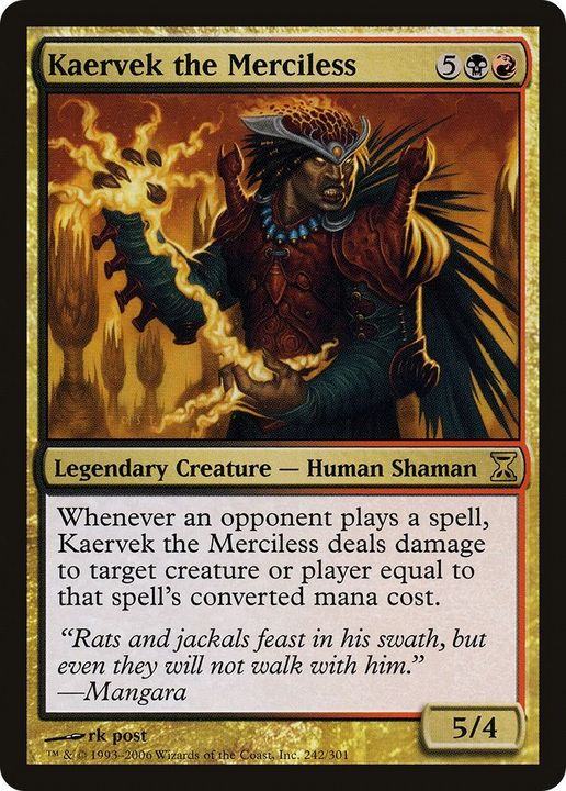 Kaervek the Merciless in the group Magic the Gathering / Types / Colors / Multicolors / B, R at Proxyprinters.com (24944)