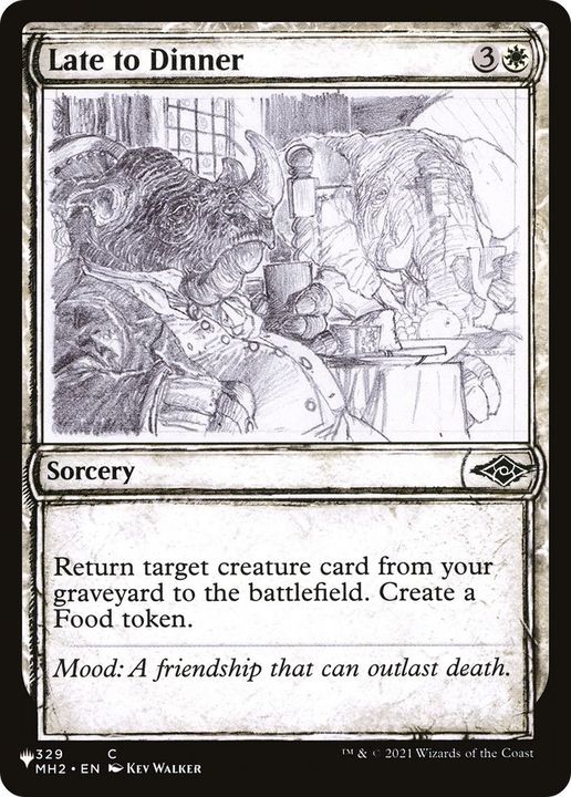 Late to Dinner in the group Magic the Gathering / Types / Colors / White at Proxyprinters.com (24954)