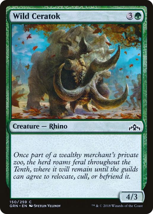 Wild Ceratok in the group Magic the Gathering / Sets / Guilds of Ravnica at Proxyprinters.com (24970)