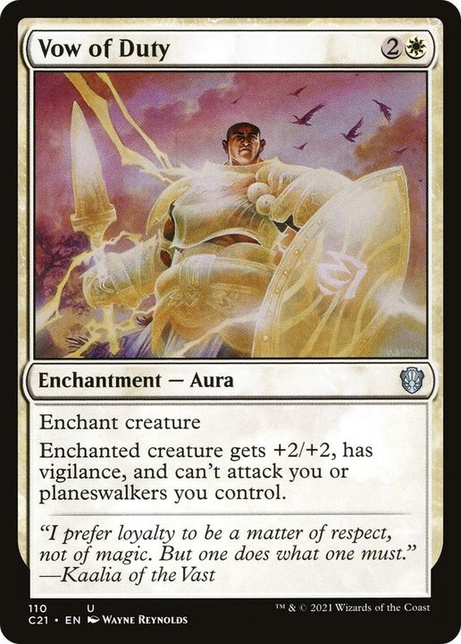 Vow of Duty in the group Magic the Gathering / Types / Colors / White at Proxyprinters.com (25018)