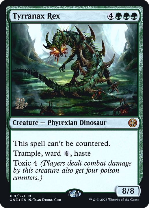 Tyrranax Rex in the group Magic the Gathering / Sets / Phyrexia: All Will Be One Promos at Proxyprinters.com (25176)