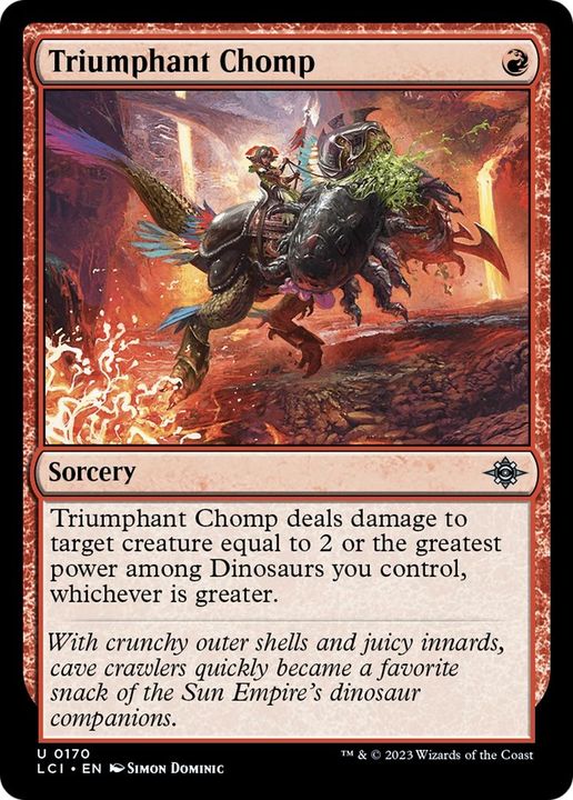 Triumphant Chomp in the group Magic the Gathering / Types / Colors / Red at Proxyprinters.com (2528)