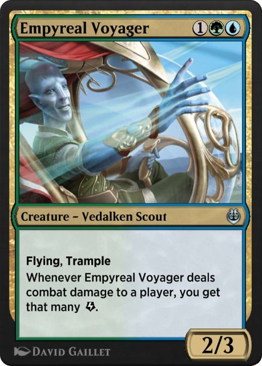 Empyreal Voyager in the group Magic the Gathering / Types / Colors / Multicolors / G, U at Proxyprinters.com (25311)