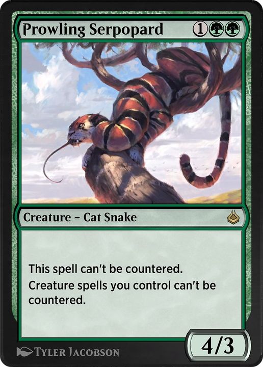 Prowling Serpopard in the group Magic the Gathering / Types / Colors / Green at Proxyprinters.com (2554)