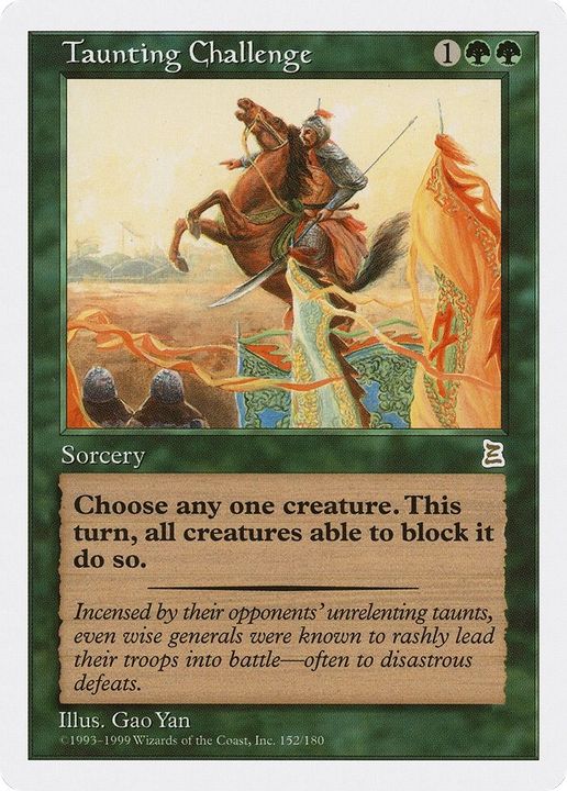 Taunting Challenge in the group Magic the Gathering / Types / Colors / Green at Proxyprinters.com (25609)