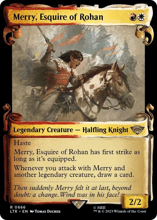 Merry, Esquire of Rohan in the group Magic the Gathering / Sets / The Lord of the Rings: Tales of Middle-earth at Proxyprinters.com (25623)