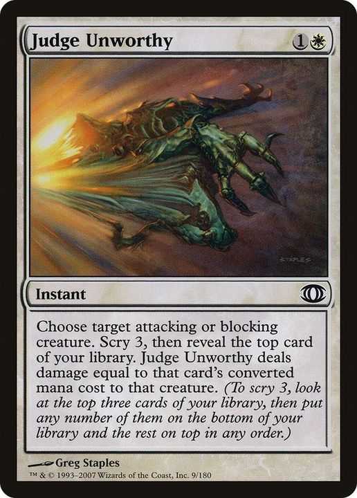 Judge Unworthy in the group Magic the Gathering / Types / Colors / White at Proxyprinters.com (25805)