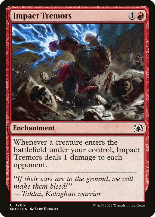 Impact Tremors in the group Magic the Gathering / Types / Enchantment / Enchantment at Proxyprinters.com (25868)