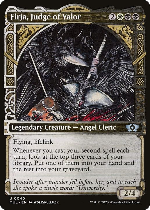 Firja, Judge of Valor in the group Magic the Gathering / Types / Colors / Multicolors / B, W at Proxyprinters.com (25901)