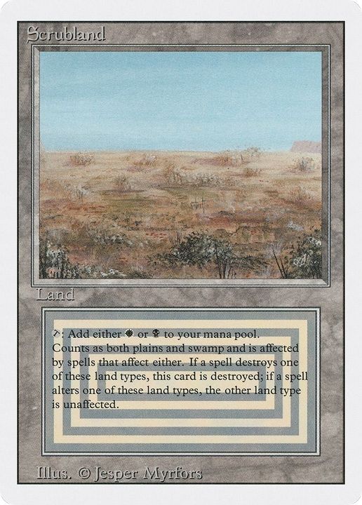 Scrubland in the group Magic the Gathering / Types / Land / Swamp at Proxyprinters.com (25977)