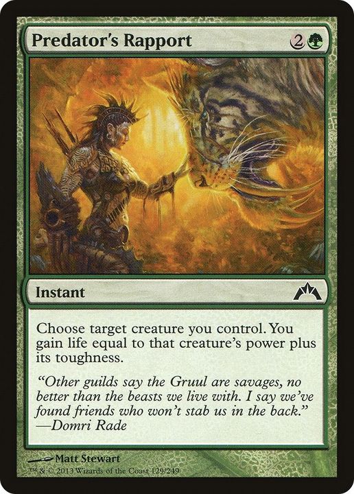 Predator's Rapport in the group Magic the Gathering / Types / Colors / Green at Proxyprinters.com (26002)