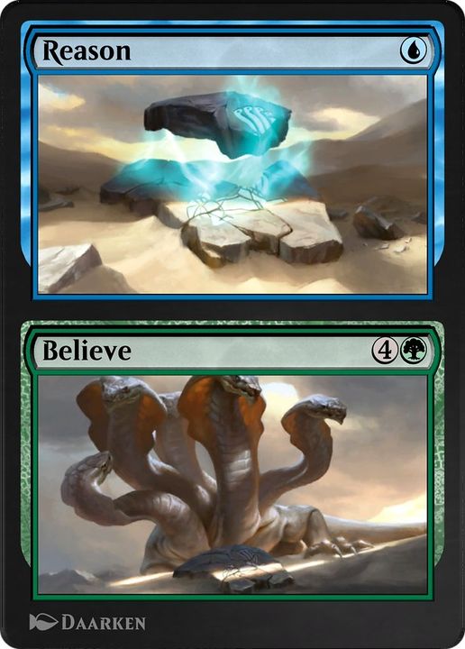 Reason // Believe in the group Magic the Gathering / Types / Colors / Multicolors / G, U at Proxyprinters.com (26029)