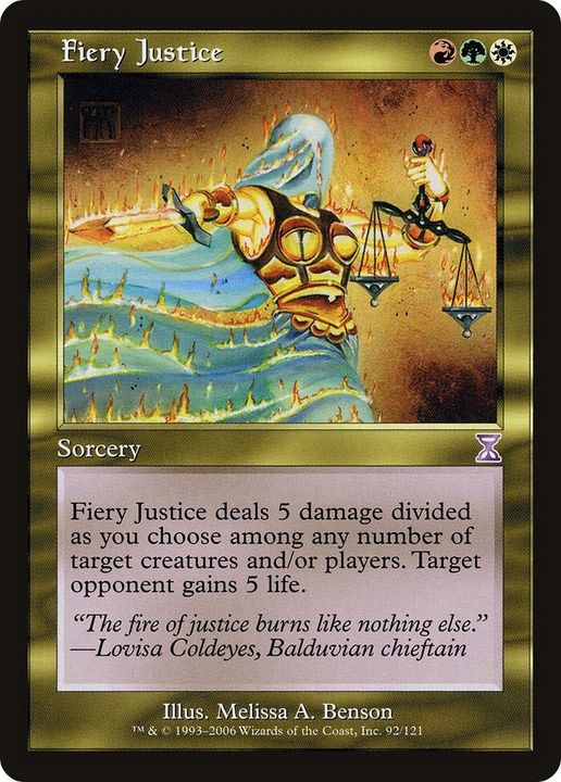 Fiery Justice in the group Magic the Gathering / Types / Colors / Multicolors / G, R, W at Proxyprinters.com (26074)