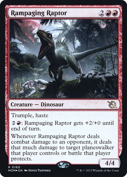 Rampaging Raptor in the group Magic the Gathering / Types / Colors / Red at Proxyprinters.com (26088)