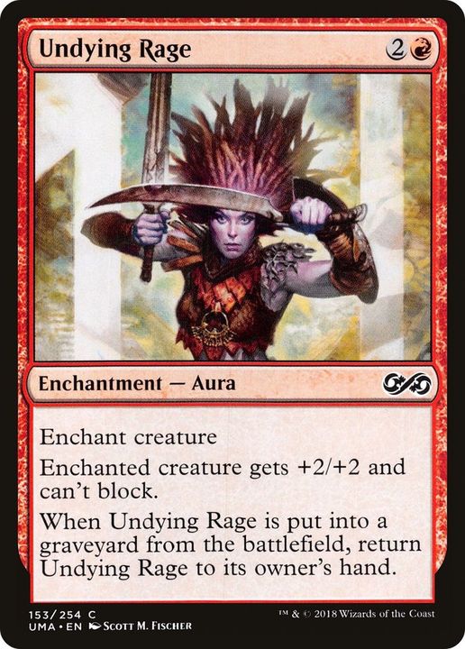 Undying Rage in the group Magic the Gathering / Types / Colors / Red at Proxyprinters.com (2609)