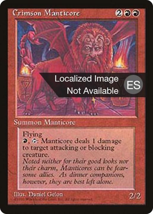 Crimson Manticore in the group Magic the Gathering / Types / Colors / Red at Proxyprinters.com (26099)