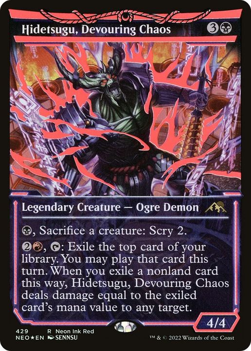 Hidetsugu, Devouring Chaos in the group Magic the Gathering / Types / Colors / Black at Proxyprinters.com (26338)