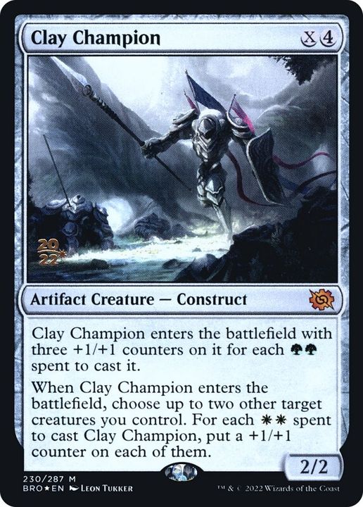 Clay Champion in the group Magic the Gathering / Sets / The Brothers' War Promos at Proxyprinters.com (26397)