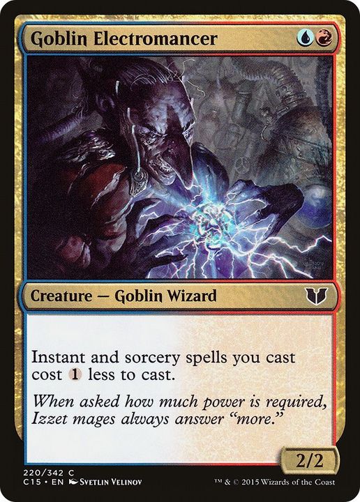 Goblin Electromancer in the group Magic the Gathering / Types / Colors / Multicolors / R, U at Proxyprinters.com (26480)