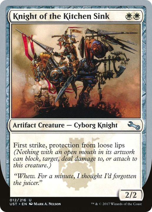 Knight of the Kitchen Sink in the group Magic the Gathering / Types / Colors / White at Proxyprinters.com (26509)