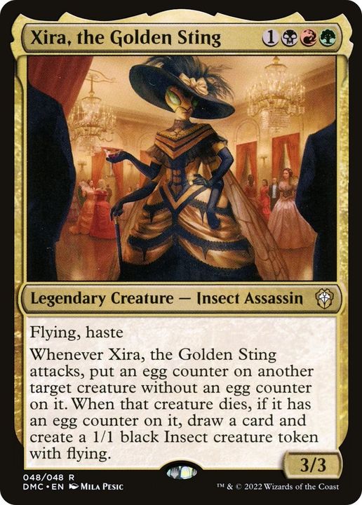 Xira, the Golden Sting in the group Magic the Gathering / Types / Colors / Multicolors / B, G, R at Proxyprinters.com (26572)