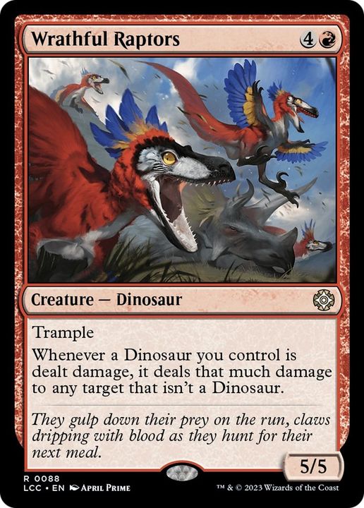 Wrathful Raptors in the group Magic the Gathering / Sets / The Lost Caverns of Ixalan Commander at Proxyprinters.com (26668)