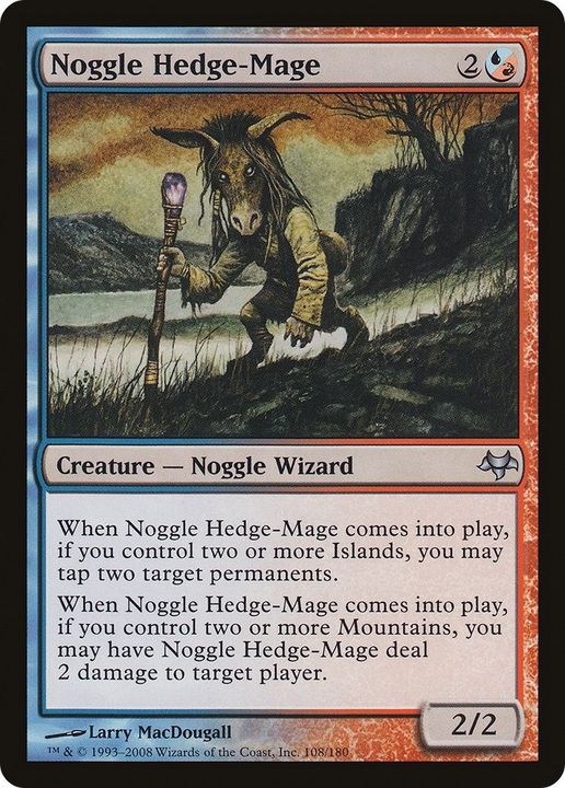 Noggle Hedge-Mage in the group Magic the Gathering / Types / Colors / Multicolors / R, U at Proxyprinters.com (26810)