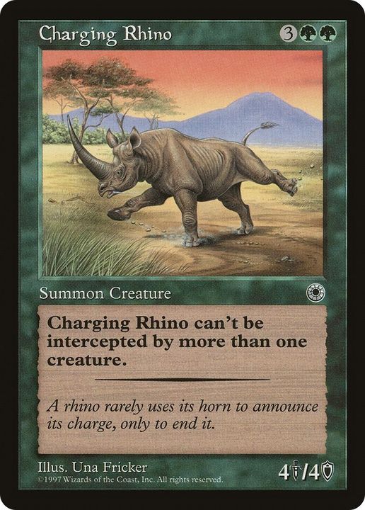 Charging Rhino in the group Magic the Gathering / Types / Colors / Green at Proxyprinters.com (26954)