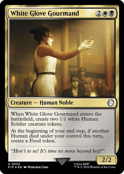 White Glove Gourmand in the group Magic the Gathering / Types / Colors / Multicolors / B, W at Proxyprinters.com (26999)