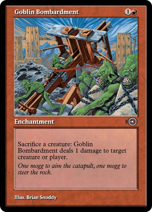 Goblin Bombardment in the group Magic the Gathering / Types / Enchantment / Enchantment at Proxyprinters.com (27037)