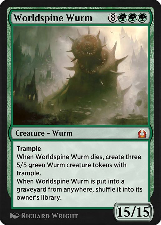 Worldspine Wurm in the group Magic the Gathering / Types / Colors / Green at Proxyprinters.com (27054)