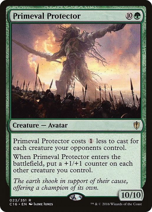 Primeval Protector in the group Magic the Gathering / Sets / Commander 2016 at Proxyprinters.com (27097)