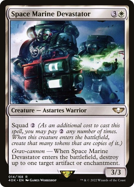 Space Marine Devastator in the group Magic the Gathering / Sets / Warhammer 40,000 Tokens at Proxyprinters.com (27183)