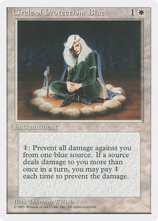 Circle of Protection: Blue in the group Magic the Gathering / Sets / Fourth Edition at Proxyprinters.com (27562)