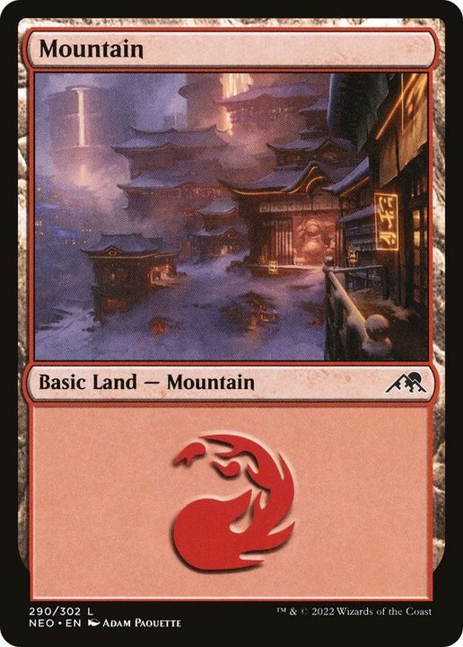 Mountain in the group Magic the Gathering / Sets / Kamigawa: Neon Dynasty at Proxyprinters.com (27573)