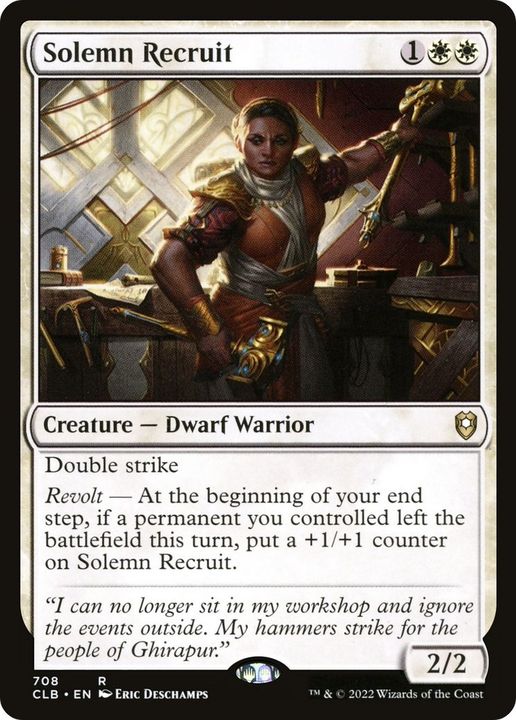 Solemn Recruit in the group Magic the Gathering / Sets / Commander Legends: Battle for Baldur's Gate at Proxyprinters.com (27598)