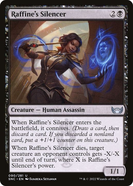 Raffine's Silencer in the group Magic the Gathering / Sets / Streets of New Capenna at Proxyprinters.com (27629)