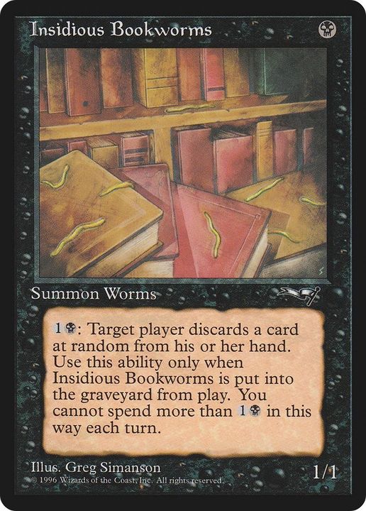 Insidious Bookworms in the group Magic the Gathering / Types / Colors / Black at Proxyprinters.com (27757)