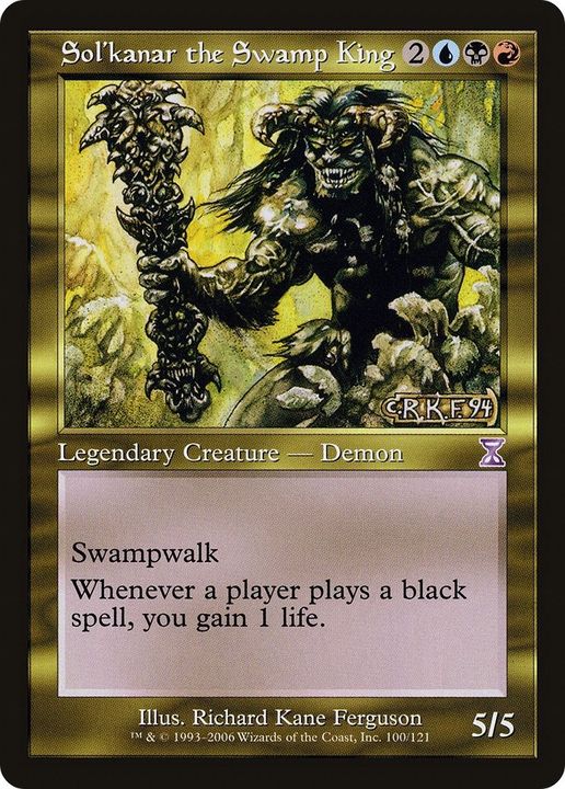 Sol'kanar the Swamp King in the group Magic the Gathering / Types / Colors / Multicolors / B, R, U at Proxyprinters.com (27872)