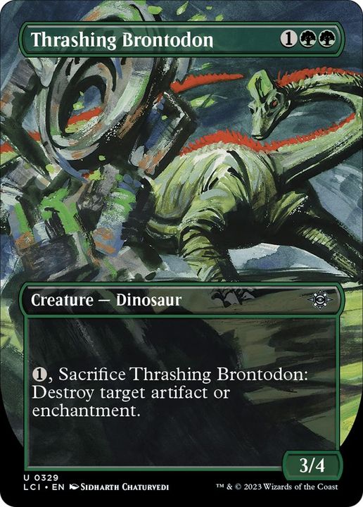 Thrashing Brontodon in the group Magic the Gathering / Types / Colors / Green at Proxyprinters.com (27985)