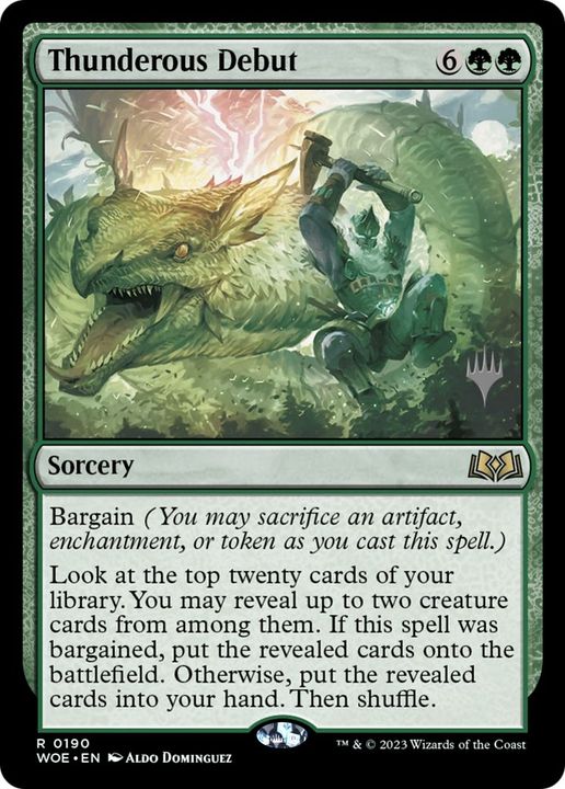 Thunderous Debut in the group Magic the Gathering / Types / Colors / Green at Proxyprinters.com (28151)