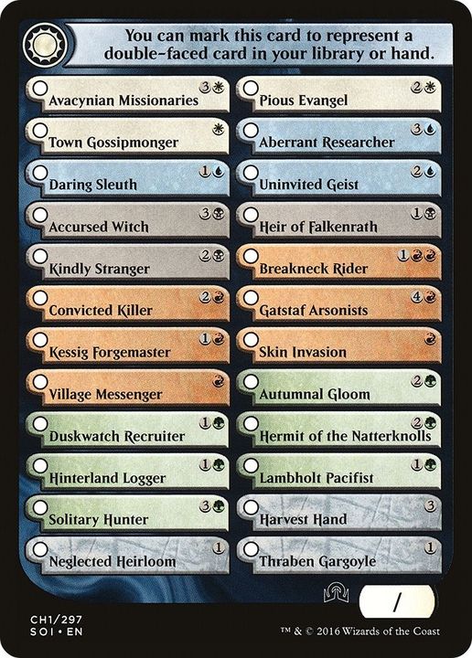 Shadows Over Innistrad Checklist 1 in the group Singles at Proxyprinters.com (28158)