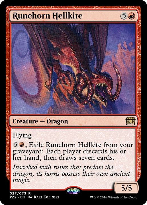 Runehorn Hellkite in the group Magic the Gathering / Types / Colors / Red at Proxyprinters.com (2816)