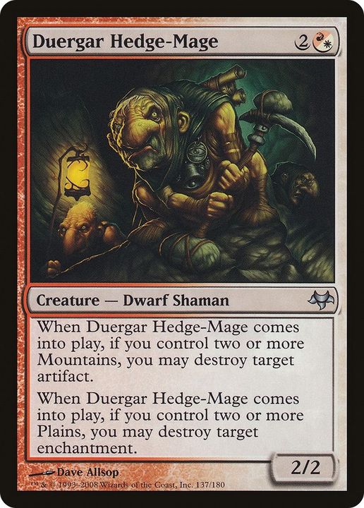 Duergar Hedge-Mage in the group Magic the Gathering / Types / Colors / Multicolors / R, W at Proxyprinters.com (28185)