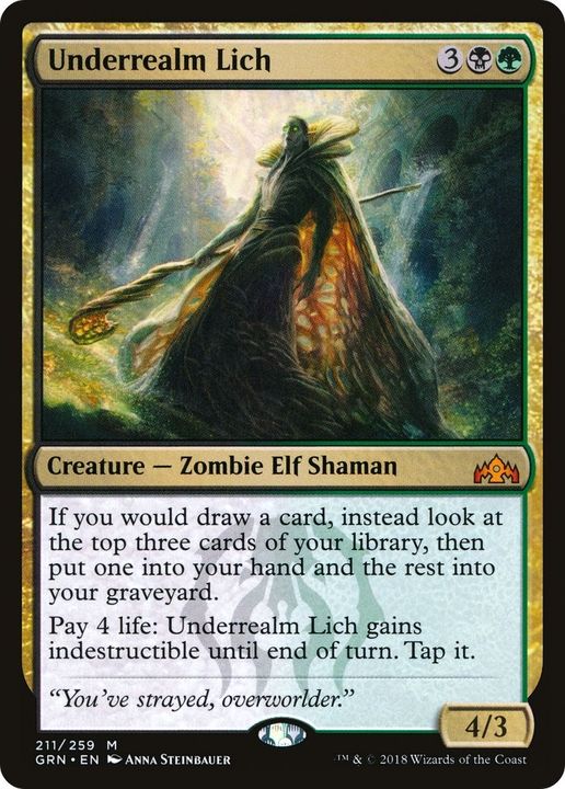 Underrealm Lich in the group Magic the Gathering / Types / Colors / Multicolors / B, G at Proxyprinters.com (2822)