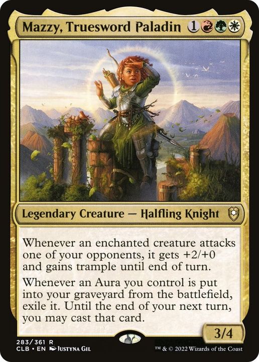 Mazzy, Truesword Paladin in the group Magic the Gathering / Types / Colors / Multicolors / G, R, W at Proxyprinters.com (28260)