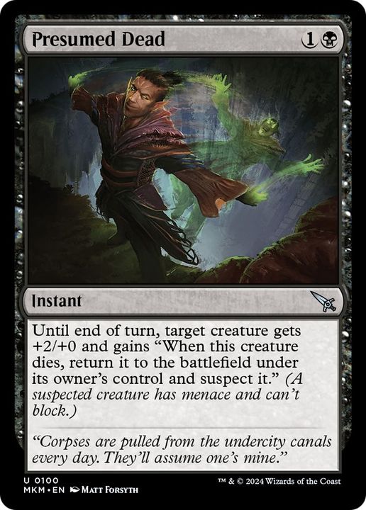 Presumed Dead in the group Magic the Gathering / Types / Colors / Black at Proxyprinters.com (28402)