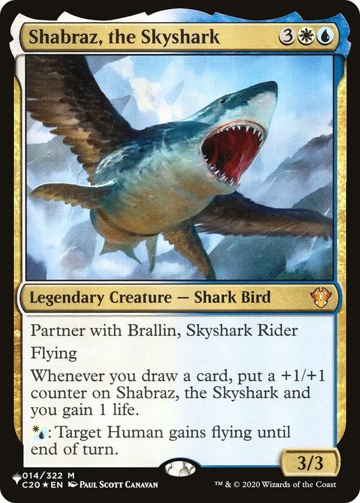 Shabraz, the Skyshark in the group Magic the Gathering / Types / Colors / Multicolors / U, W at Proxyprinters.com (28498)